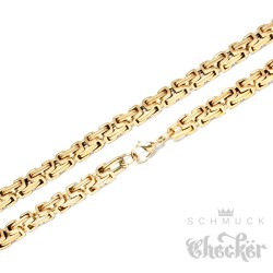 Edelstahl Königskette gold Männer Halskette hochwertig 60cm Biker Hiphop goldene Kette