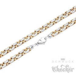 Edelstahl Königskette silber gold Männer Halskette hochwertig 60cm Biker Hiphop Kette