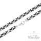 Hochwertige Edelstahl Kette Königskette Männer Halskette silber schwarz 60cm Biker Hiphop