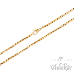 Edelstahl Halskette feine Ankerkette hochwertig gold Erbsenkette Herren Damen Kette