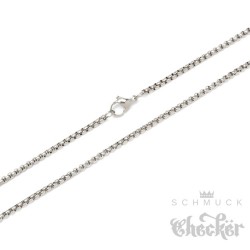 Edelstahl Halskette feine Ankerkette hochwertig silber Erbsenkette Herren Damen Kette