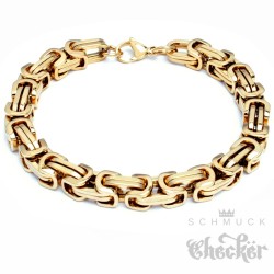 Edelstahl Herren Männer Byzantiner Armband Königskette Königsarmband gold