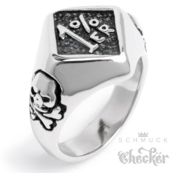 Onepercenter Armband Schwarz XL Edelstahl 1%er Outlaw Biker MC Outlaw Mot Roll 