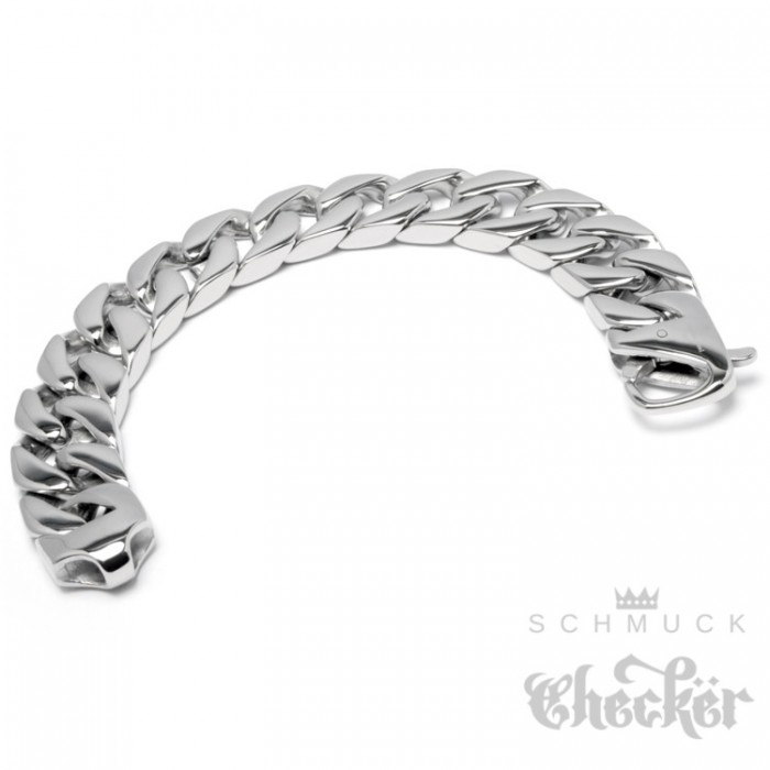 Damen Herren Edelstahl Armband Silber Erbsenkette Massiv 40g Armkette
