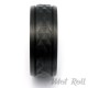 Mot Roll Schwarzer Carbon Ring mit Reifenprofil Reifen Bikerring Männergeschenk