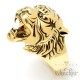Tiger Ring aus Edelstahl vergoldet hochwertig detailliert Herren Männer Geschenk