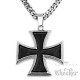 Eisernes Kreuz Anhänger aus Edelstahl silber schwarz Orden Panzerkette Halskette