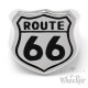 Massiver Route 66 Edelstahl Ring silber poliert America‘s Mother Road Bikerring