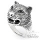Raubkatzen Ring aus Edelstahl Panther Leopard Jaguar silber Bikerring Damen Herren