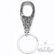Edelstahl Adler Karabinerhaken mit Schlüsselring Schlüsselanhänger silber Bikerschmuck