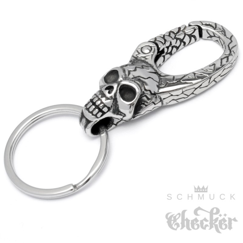 Skino Schlüsselanhänger Metall Keyring Keychain Skull Schädel Totenkopf  Auto Schlüssel Geschenk Metall-Schlüsselanhänger KK 220 : : Fashion