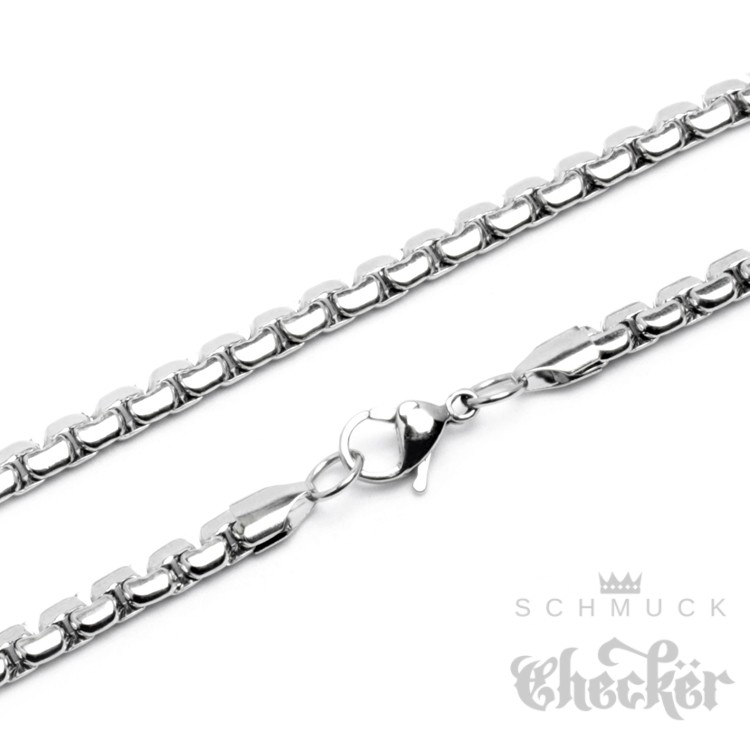 Schmuck Halskette für Männer-Kette-4mm Biker Retro Link-Edelstahl-für Männe X1D4 
