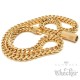 XL Fuchsschwanzkette und Armband Set aus Edelstahl dicke gold Halskette Geschenk
