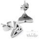 Triqueta Ohrstecker aus 316L Edelstahl silber Kelten Wikinger Schmuck Ohrringe