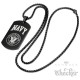 Schwarze US Navy Kette aus Edelstahl Militär Hundemarke DogTag Anhänger Halskette