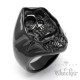 Schwarzer Sensenmann-Ring aus Edelstahl Sam Cro Reaper Bikerring Herren Geschenk