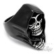 Schwarzer Sensenmann mit silber Skull aus Edelstahl Reaper Bikerschmuck Geschenk