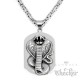 großes Kobra DogTag mit Königskette Schlangen-Anhänger Edelstahl Männer Halskette