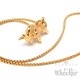 Goldener Stier-Anhänger mit Halskette Börsen Glücksbringer 3D Edelstahl Sternzeichen