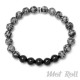 Grau-schwarzes Mot Roll Perlen-Armband aus Jaspis & Onyx Edelstein Herren Geschenk