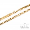 Hochwertige Edelstahl Kette Königskette Halskette gold 60cm 4,5mm Biker Hiphop