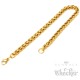 Zopfketten-Armband aus vergoldetem Edelstahl geflochtene Form gold Damen Herren