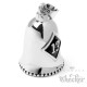 Glöckchen mit Glückszahl 13 Biker-Bell aus Edelstahl silber & gold Motorrad Glocke