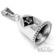 Glöckchen mit Glückszahl 13 Biker-Bell aus Edelstahl silber & gold Motorrad Glocke