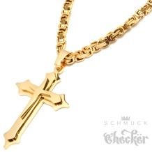 Bandmax Kreuzkette Aus Edelstahl | 55 Cm, Mit Kreuz-Anhänger, Silber Oder Schwarz – Stylischer Schmuck Für Damen & Herren