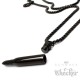 Schwarze Bullet aus Edelstahl Halskette mit Anhänger Notkapsel geheimfach Patrone