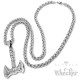 Wikingerschmuck Halskette Wolf mit überkreuzen Äxten und Schutzrunen aus Edelstahl