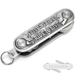 Live To Ride Schlüssel-Organizer mit Adler und Skulls Bikergeschenk Schlüsselwerk