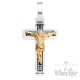 Herren Kreuz-Anhänger silber & gold aus Edelstahl Jesus Kreuz mit Kette Geschenk