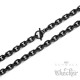 Schwarzes Armband + Halskette Set aus Edelstahl massive Ankerkette Knebelverschluss