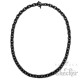 Schwarzes Armband + Halskette Set aus Edelstahl massive Ankerkette Knebelverschluss