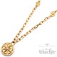 Goldkette mit Windrose Kompass Halskette & Anhänger Edelstahl Ankerkette vergoldet