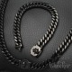 Biker-Schmuckset Halskette + Armband mit Totenkopf aus massivem Edelstahl silber