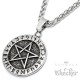 Pentagramm Amulett mit Runen-Aufschrift nordische Hexen Zauberer Edelstahl Kette