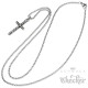 Kleiner Kreuzanhänger aus Edelstahl silber detailliert verziert mit Halskette