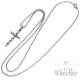 Kleiner Kreuzanhänger aus Edelstahl silber detailliert verziert mit Halskette
