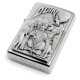 Zippo mit Göttervater Odin auf seinem Thron mit Wölfen und Raben Feuerzeug Geschenk