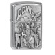 Zippo mit Göttervater Odin auf seinem Thron mit Wölfen und Raben Feuerzeug Geschenk