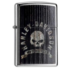 Harley Davidson Zippo Original Feuerzeug schwarz mit Totenkopf Willie G Geschenk