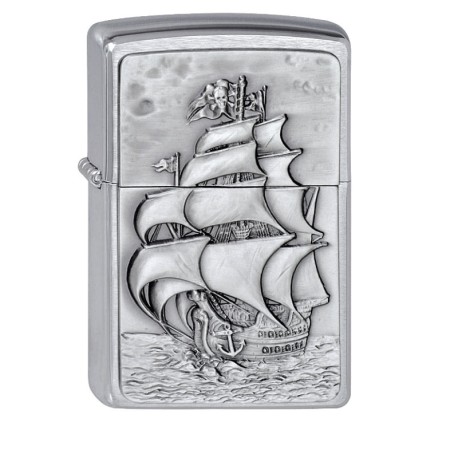 Piratenschiff Freibeuter Zippo Segelschiff original Sturmfeuerzeug Männer Geschenk