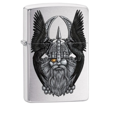 Göttervater Odin und die Raben Hugin und Munin Original Zippo Feuerzeug Geschenk