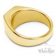 Goldener Ring Solitär Stein Smaragd-Grün für den kleinen Finger Edelstahl vergoldet