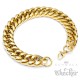Goldenes Männer-Armband 12mm breites Panzerarmband aus massivem Edelstahl Geschenk