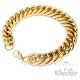 Goldenes Männer-Armband 12mm breites Panzerarmband aus massivem Edelstahl Geschenk