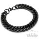 Schwarzes Panzerarmband Männer Armband aus massivem Edelstahl 12mm breit Geschenk