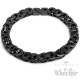 Schwarze Königskette mit passendem Armband Schmuckset aus Edelstahl Männerschmuck